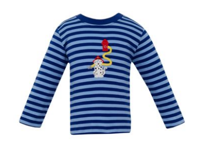 Fire Dog Blue Stripe Shirt - Toddler