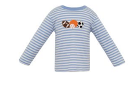 Sports LT Blue Stripe Shirt - Boys