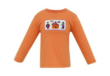 Halloween Orange Stripe LS Shirt - Boys