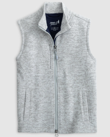 Denalis Lt Gray Zip Fleece Vest - Boys