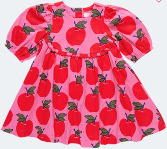 Rowan Pink Apples Dress - Toddler