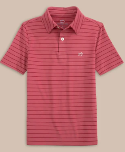 Seaglass Red Stripe SS Polo