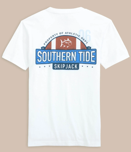 Skipjack White Football T-shirt