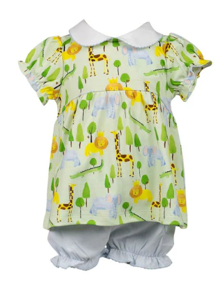 Savannah Zoo Animals Bloomer Set -INF