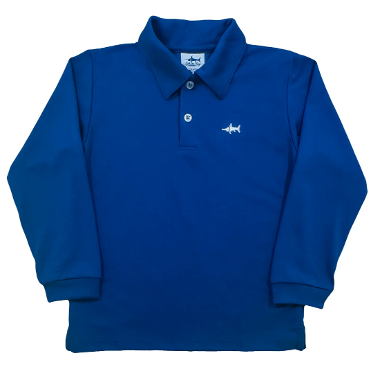 Navy LS Polo - Boys