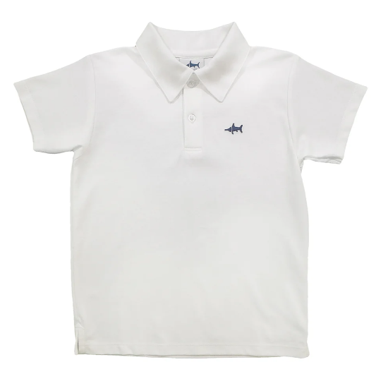 White SS Polo - Boys