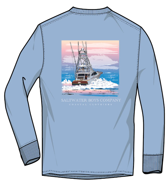 Off Shore Boat LS Graphic Tee - Boys