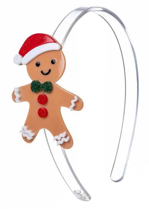 Happy Gingerbread Boy Cookie Headband