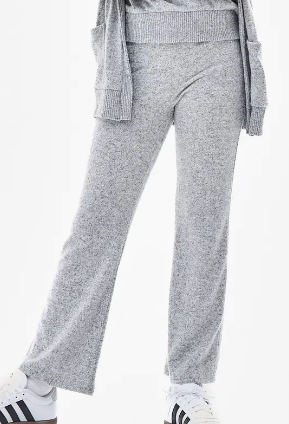 Wide Leg Heather Grey Lounge Pants