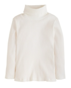 Ribbed Turtleneck - Ivory - Girls