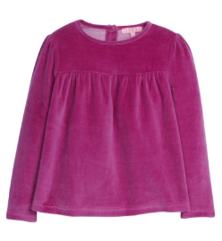 Lisle Magenta Velour Top