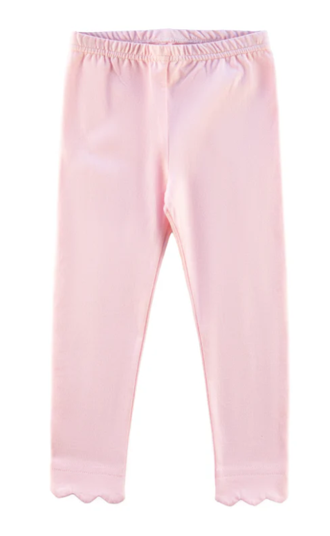 Pink Legging w/Scallop Hem