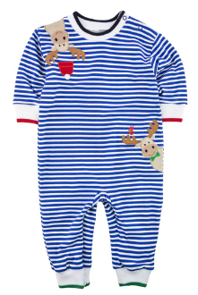 Stripe Blue Longall w/Moose