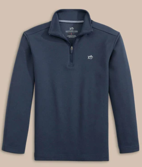 Dress Blue Quarter Zip Pullover - Tween