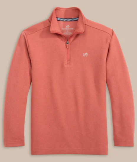 Mineral Red Quarter Zip Pullover -Boys