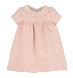 Tweed Emb Pink Dress