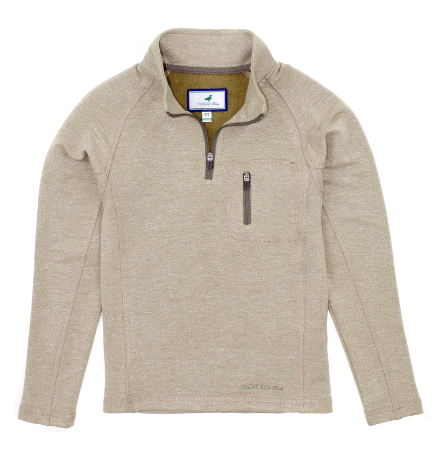 Bay Quarter Zip Pullover White Oak-Tween