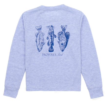 Blue Heather LS Fisherman's Paradise Tee