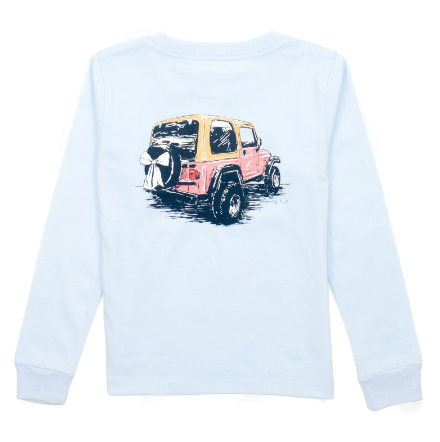 Pink Jeep Adventures Periwinkle Tee-TOD