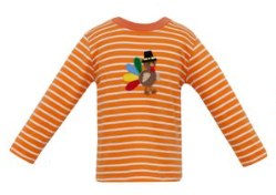 Gobble Gobble Orange Stripe LS Shirt