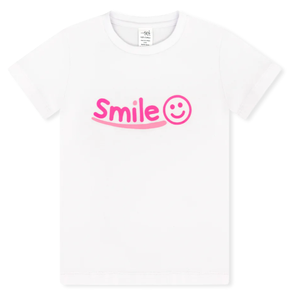 Totally Tee White - Smile - Girls