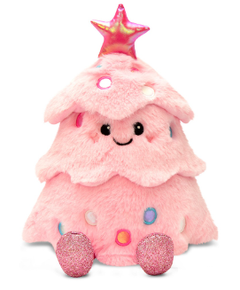 Glitter Pink Christmas Tree Plush