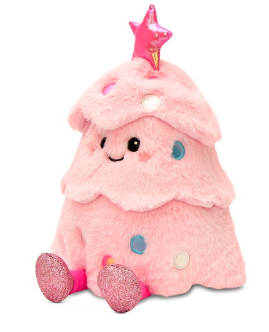 Glitter Pink Christmas Tree Plush