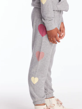 Multi Hearts Grey Joggers