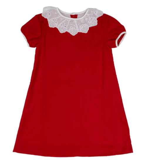 Melody Red Cord Dress - Girls