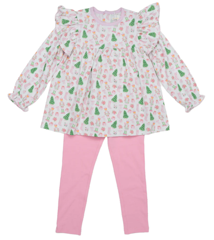 Mary Reese Christmas Pant Set - Girls