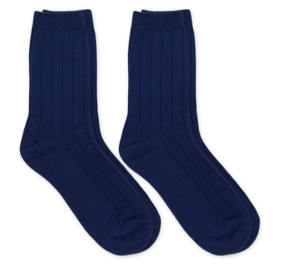 Navy Boys Dress Socks - 2 Pack