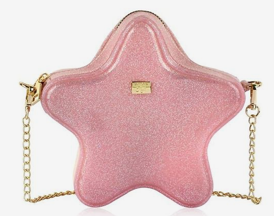 Taylor Light Pink Sparkle Star Purse