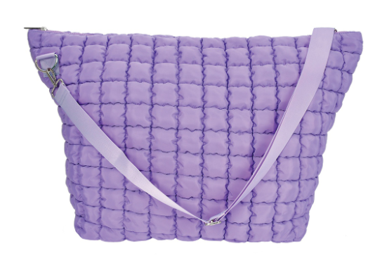 Vivid Violet Puffy Weekender Bag