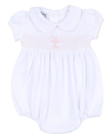 Blessed Smocked Bubble - Pink