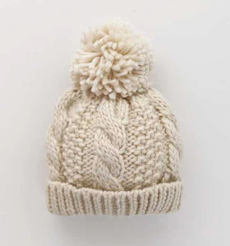 Natural Cable Beanie Hats