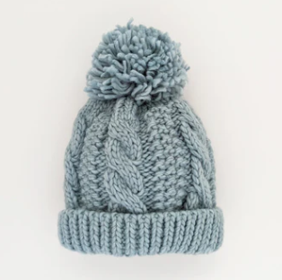 Surf Blue Cable Beanie Hats