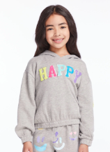 Glitter Smiley Hoodie - Tween