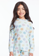 Colorful Daisies Hoodie - Tween