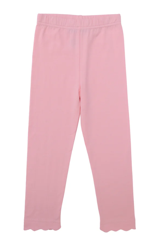 Scallop Leggings - Light Pink