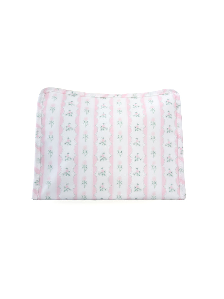 Ribbon Floral Pink - Large Zip Pouch