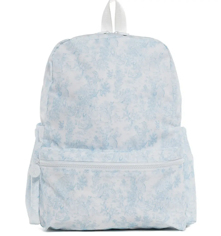 Bunny Toile Blue Large Backpack