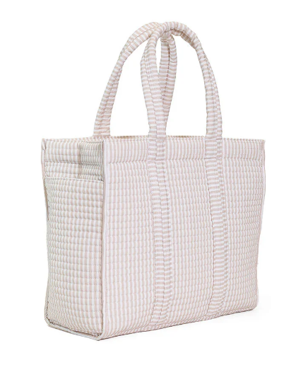 Pimlico Sand Strp - Quilted Go Go Tote