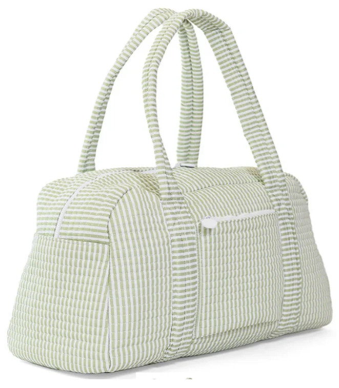 Pimlico Sage Strp - Quilted Duffel Bag