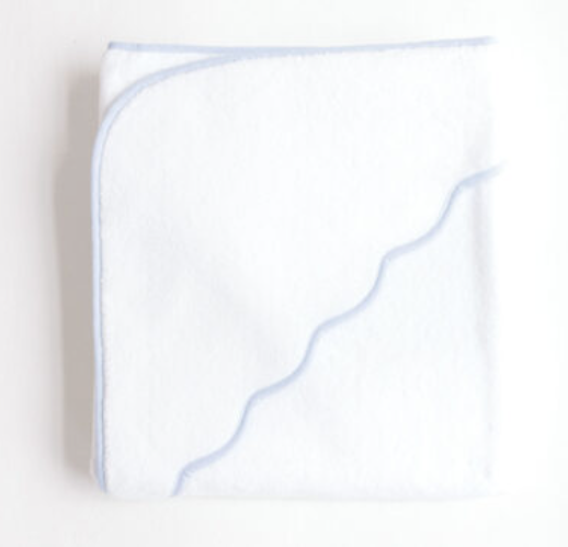 Blue Stripe Trim Hooded Towel
