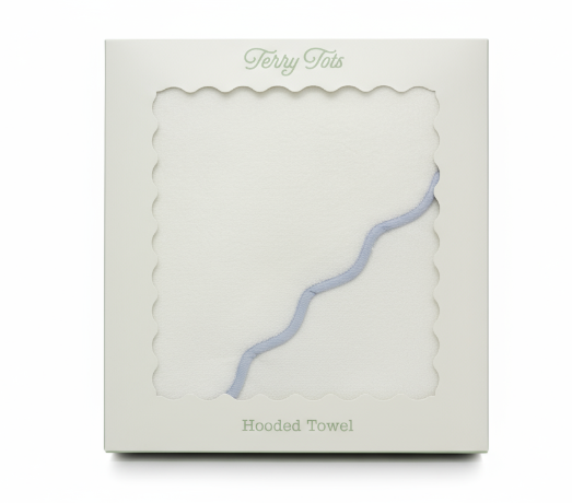 Blue Stripe Trim Hooded Towel