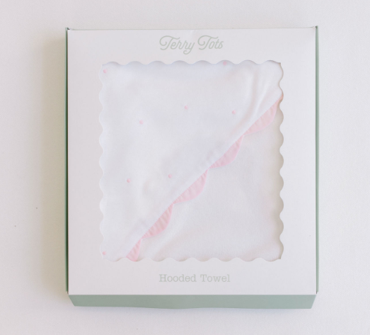 Pink Dot Hooded Towel