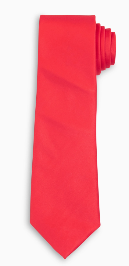 Haute Red Solid Christmas Holiday Tie