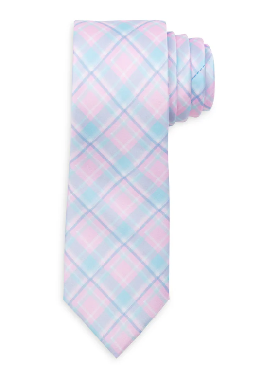 Egg Hunt Pastel Pink/Blue Plaid