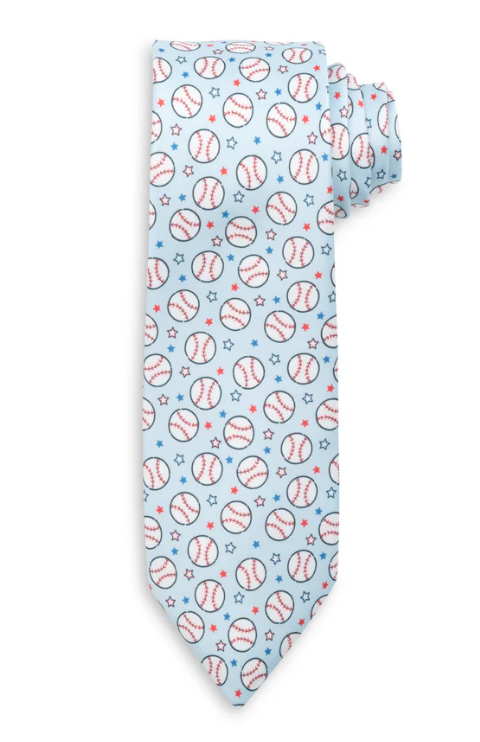 Play Ball Baseball Americana Necktie