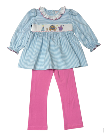 Princess Ball Smocked Pant Set